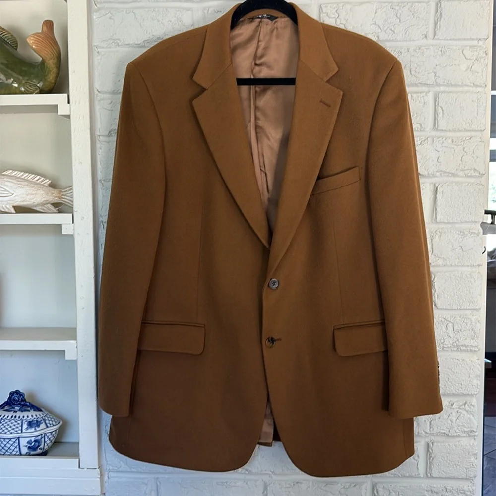 Grant Thomas for Lord and Taylor Cashmere Brown Sport Jacket 44R